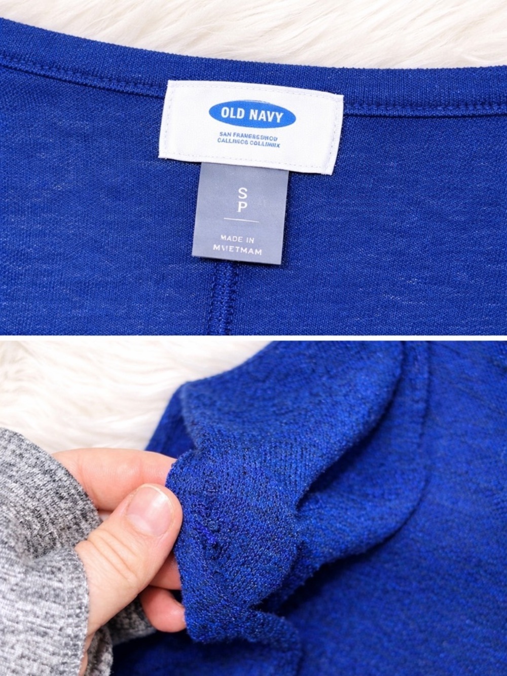 Old Navy Royal Blue Soft Knit Sweater Top Size Small Cozy Casual Minimalist - Picture 2 of 2